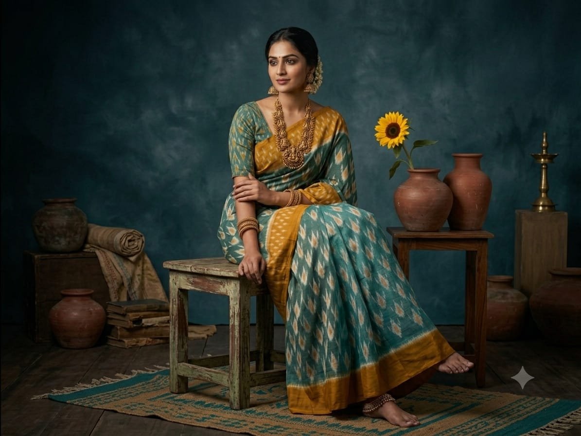 Cotton Saree - PSSIG03-ICTSCZCCD-15