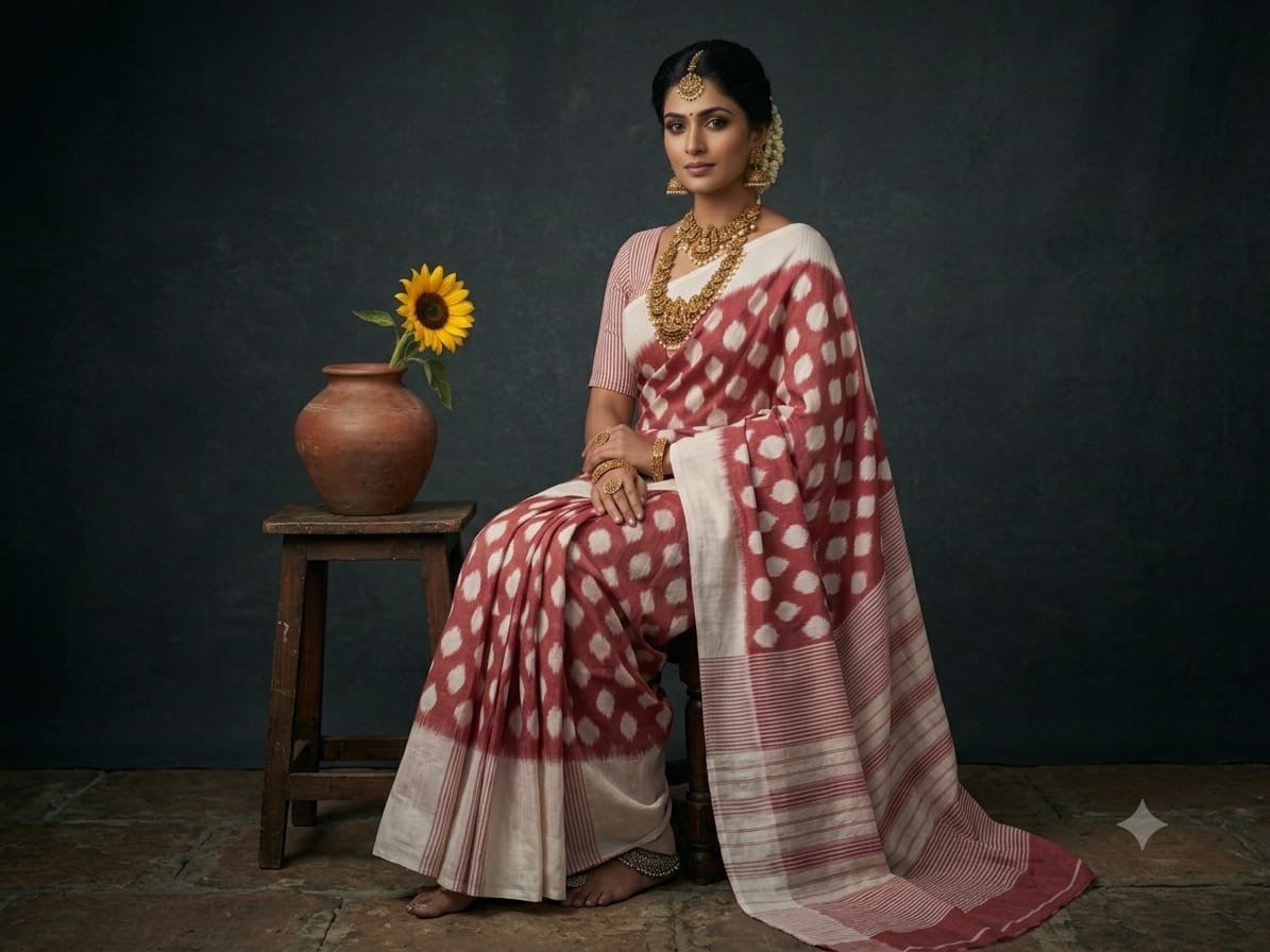 Cotton Saree - PSSIG03-ICTSCZCCD-30