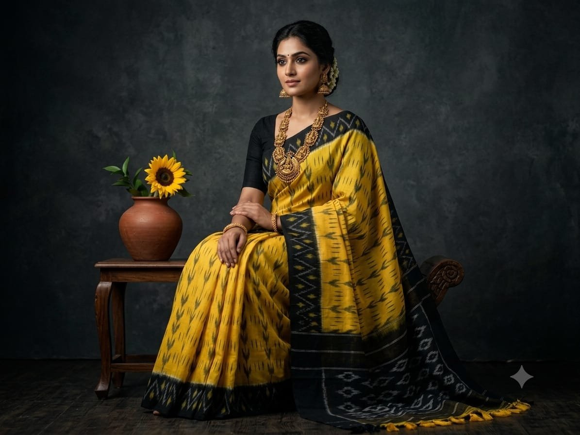Cotton Saree - PSSIG03-ICTSCZCCD-32
