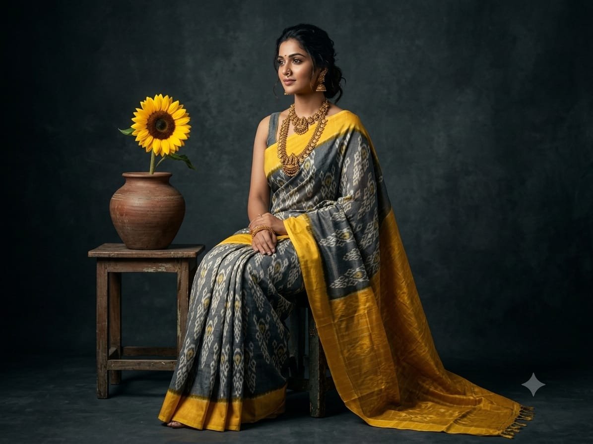 Cotton Saree - PSSIG03-ICTSCZCCD-39