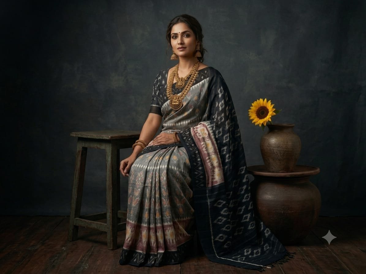 Cotton Saree - PSSIG03-ICTSCZCCD-42