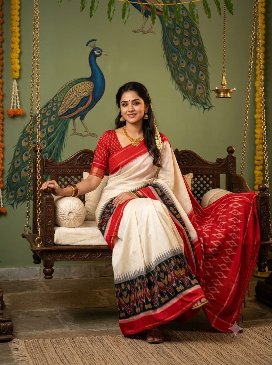 Cotton Saree - PSSIO06-ICTSDZEDC-01