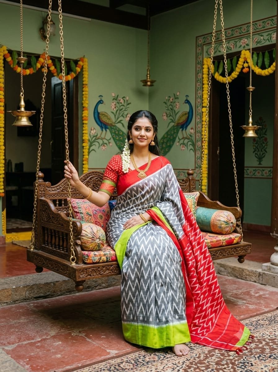 Cotton Saree - PSSIO06-ICTSDZEDC-02