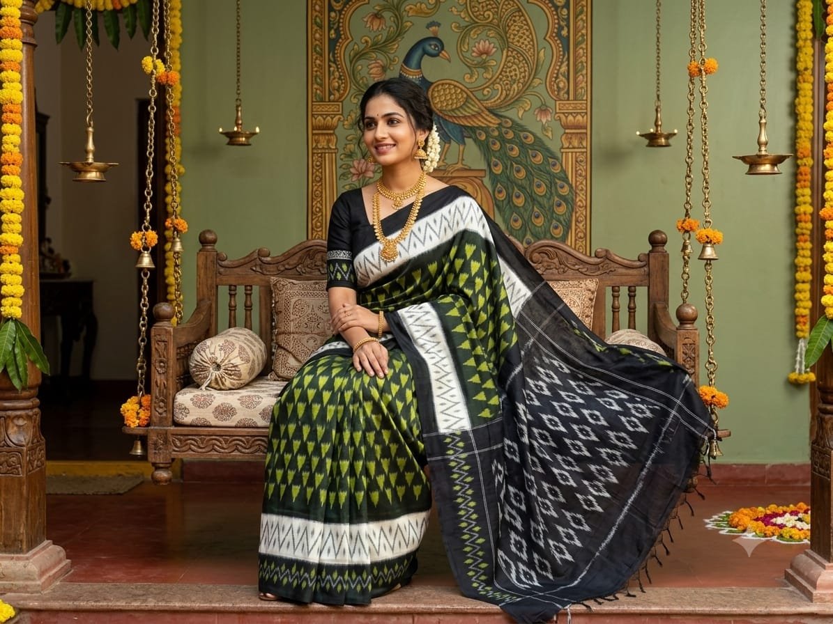 Cotton Saree - PSSIO06-ICTSDZEDC-03
