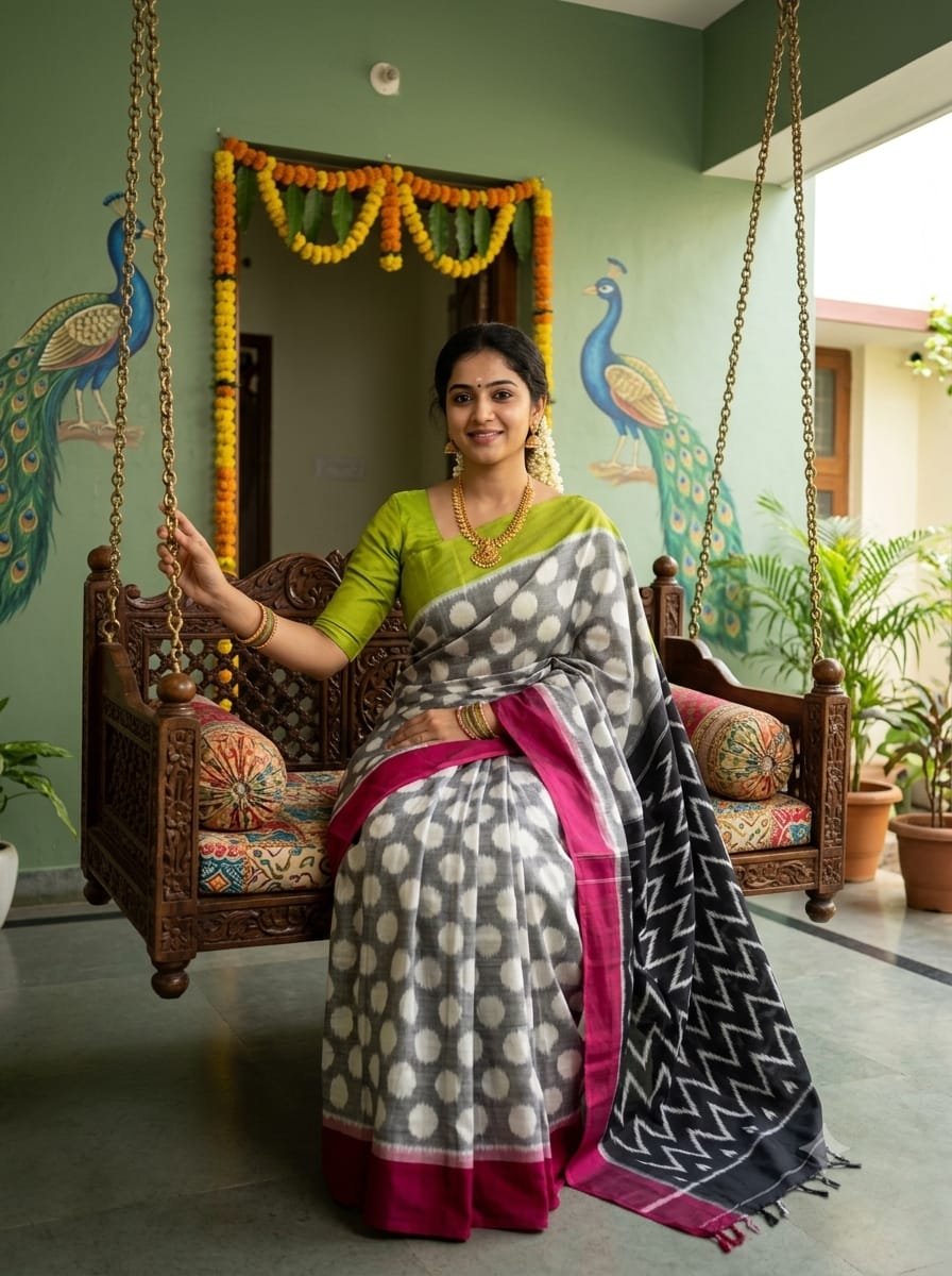 Cotton Saree - PSSIO06-ICTSDZEDC-07