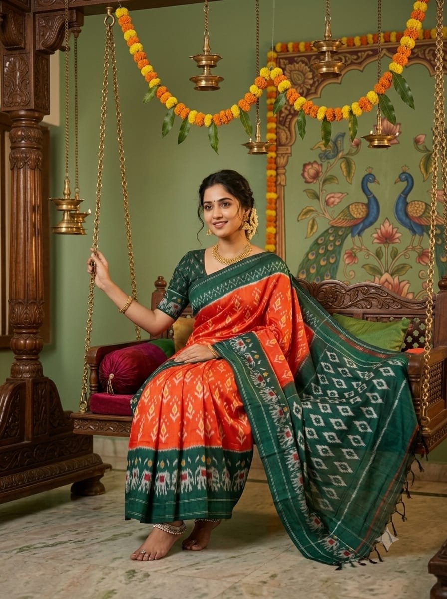 Cotton Saree - PSSIO06-ICTSDZEDC-09