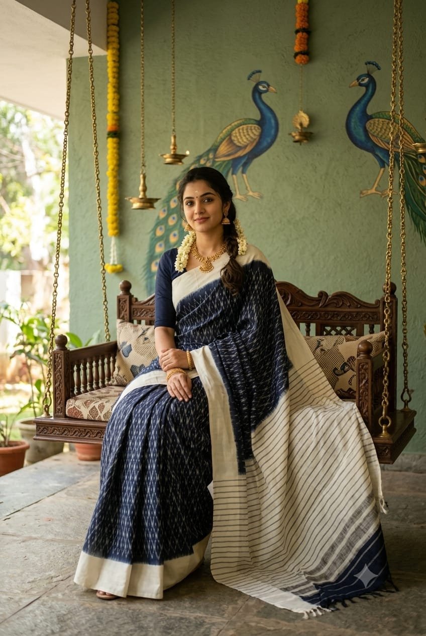 Cotton Saree - PSSIO06-ICTSDZEDC-13