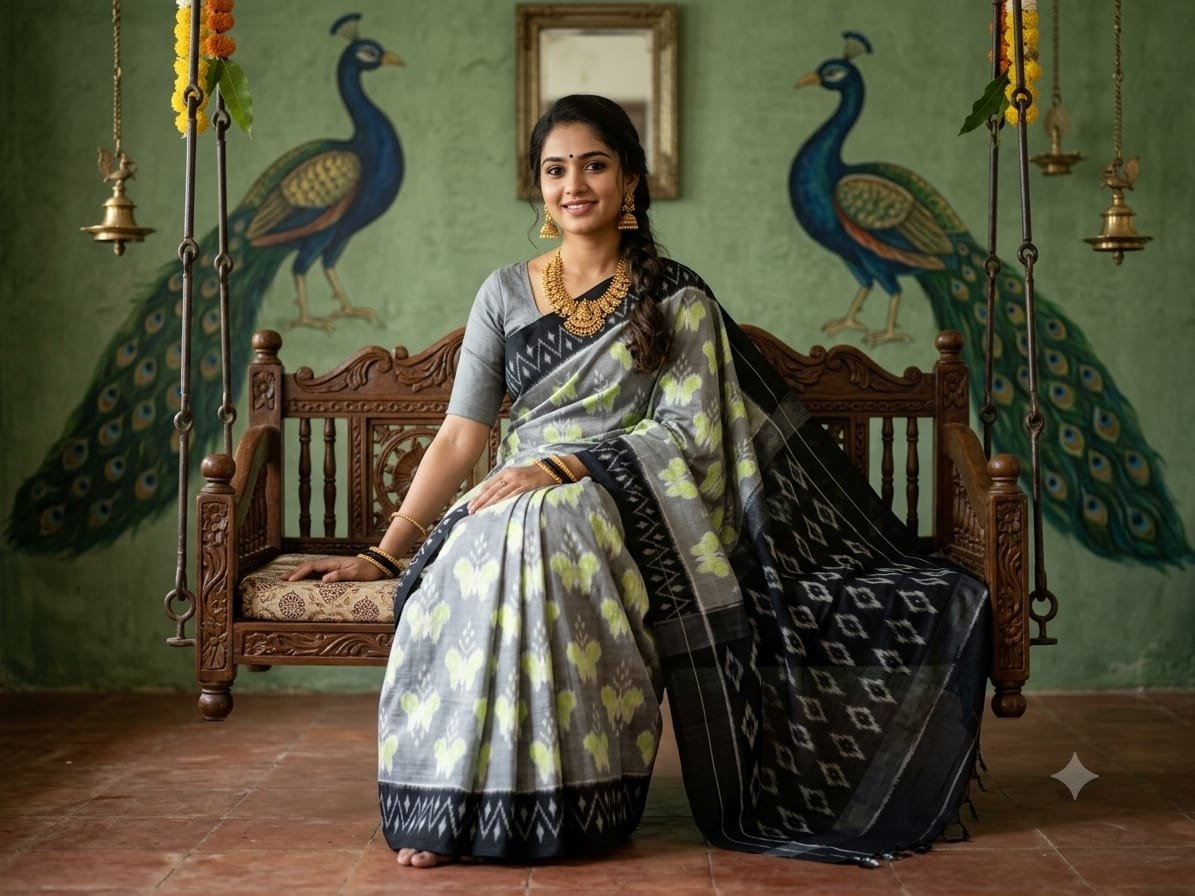 Cotton Saree - PSSIO06-ICTSDZEDC-20