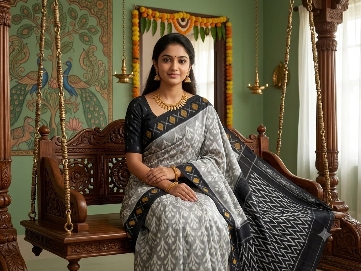 Cotton Saree - PSSIO06-ICTSDZEDC-21