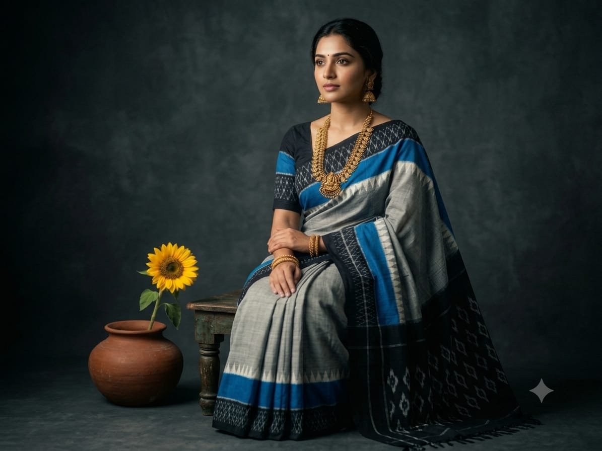 Cotton Saree - PSSIO06-ICTSDZEDC-24
