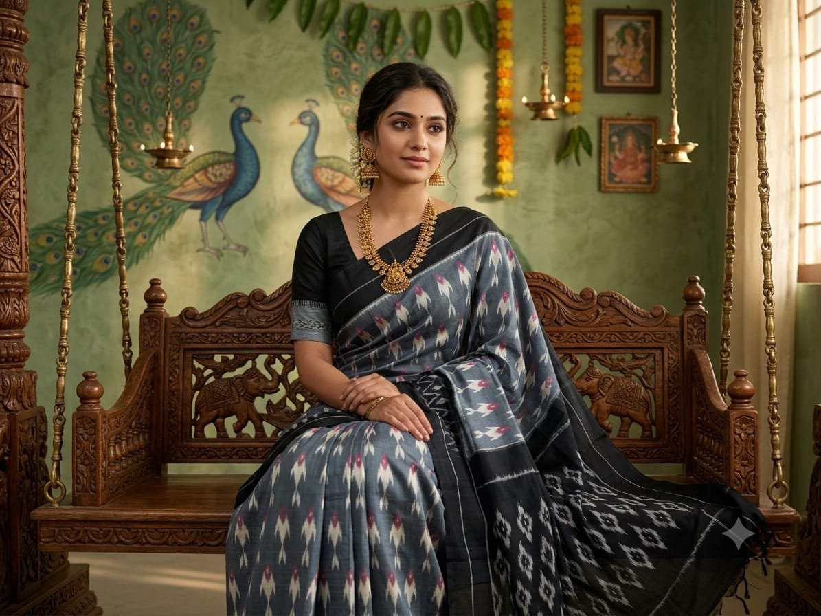 Cotton Saree - PSSIS23-ICTSDZEDC-11