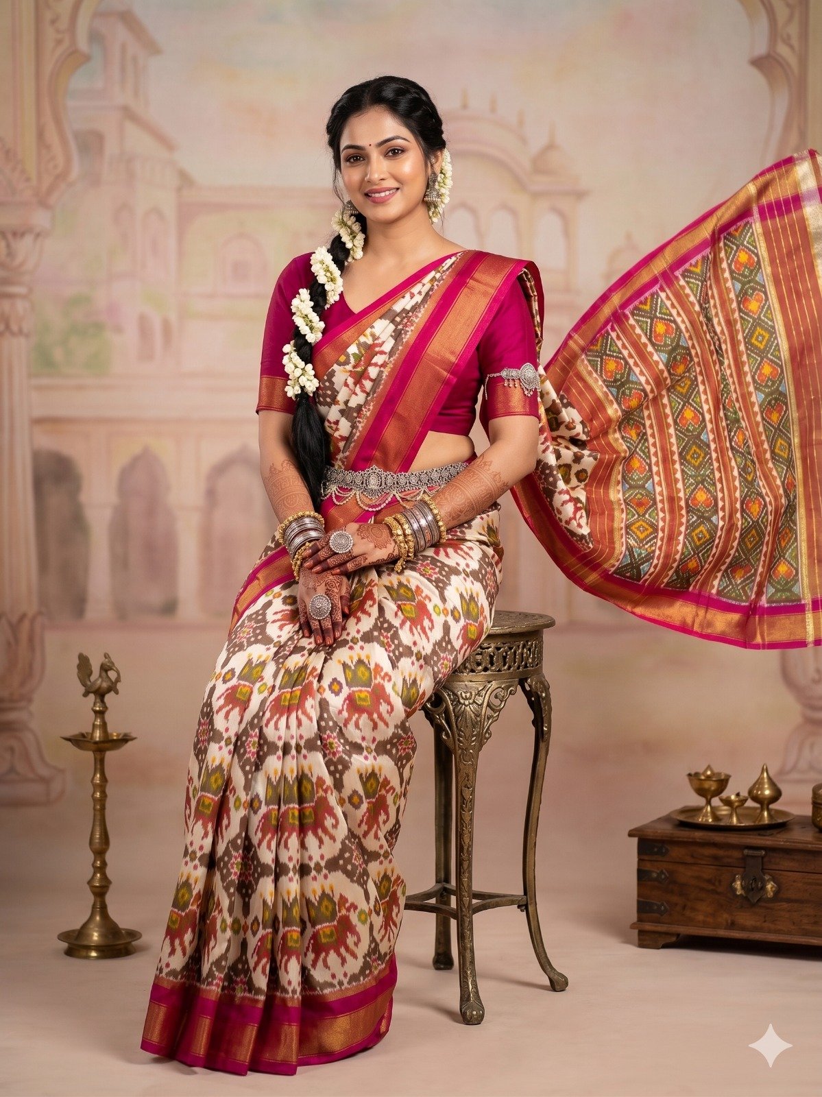 Full tissue designer saree - PANHY19-FTHSIIZCD-03