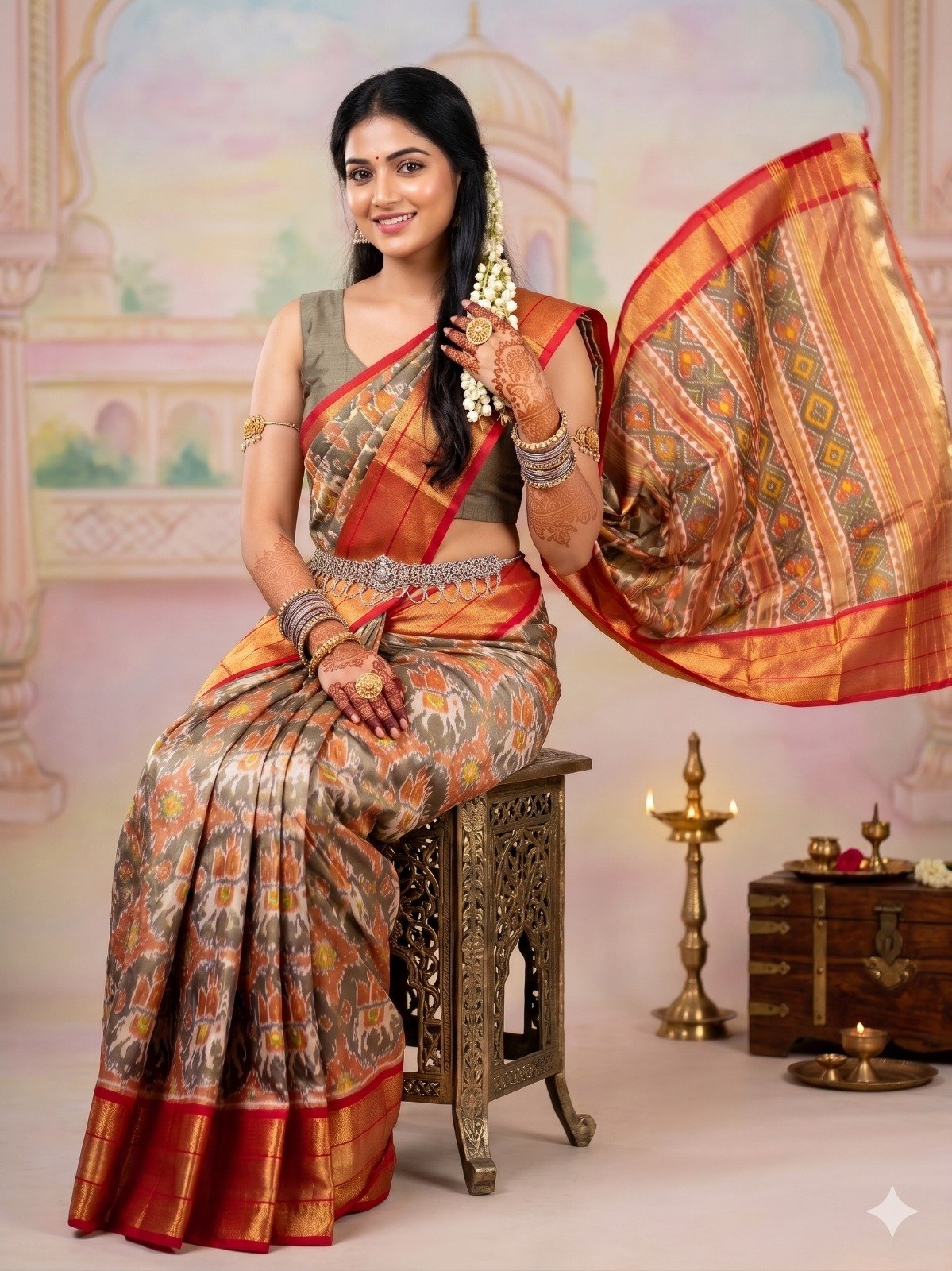 Full tissue designer saree - PANHY19-FTHSIIZCD-10
