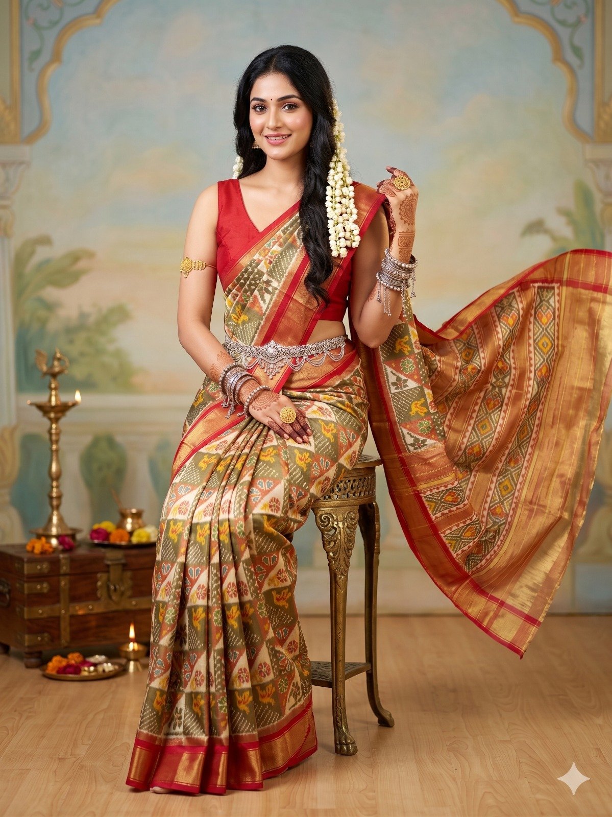 Full tissue designer saree - PANHY19-FTHSIIZCD-11
