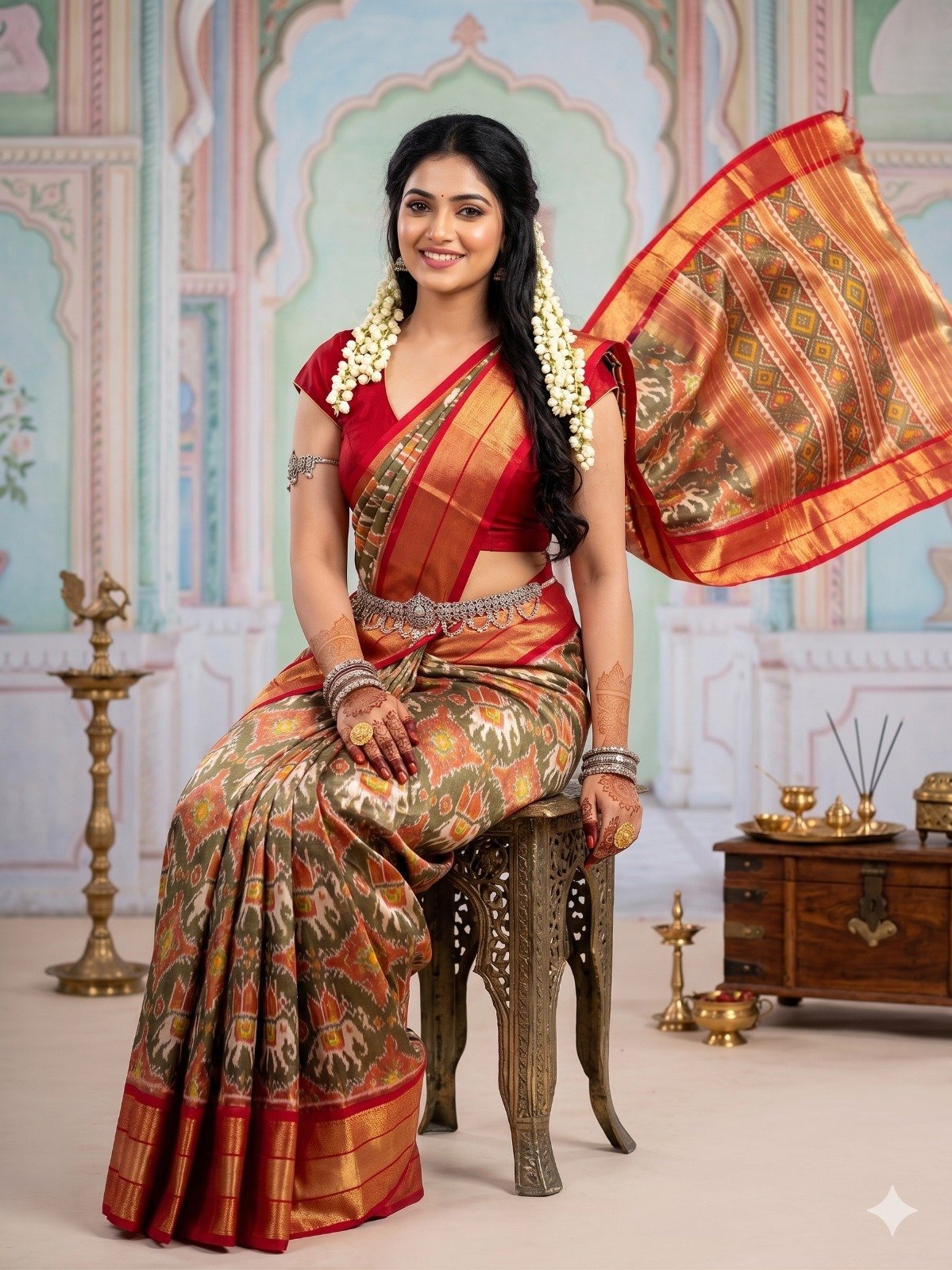 Full tissue designer saree - PANHY19-FTHSIIZCD-12