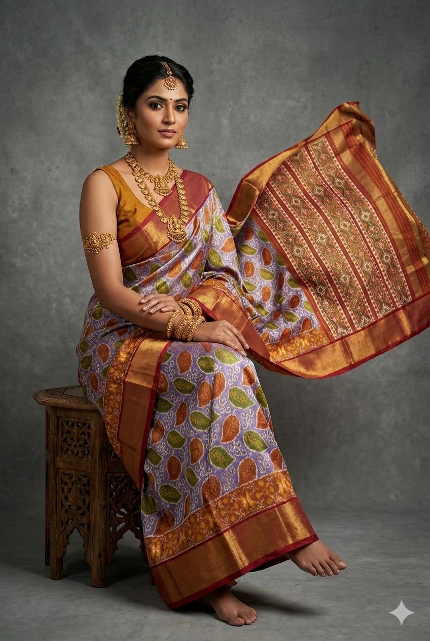 Full tissue designer saree - PUSNY25-FTHSICSCD-10