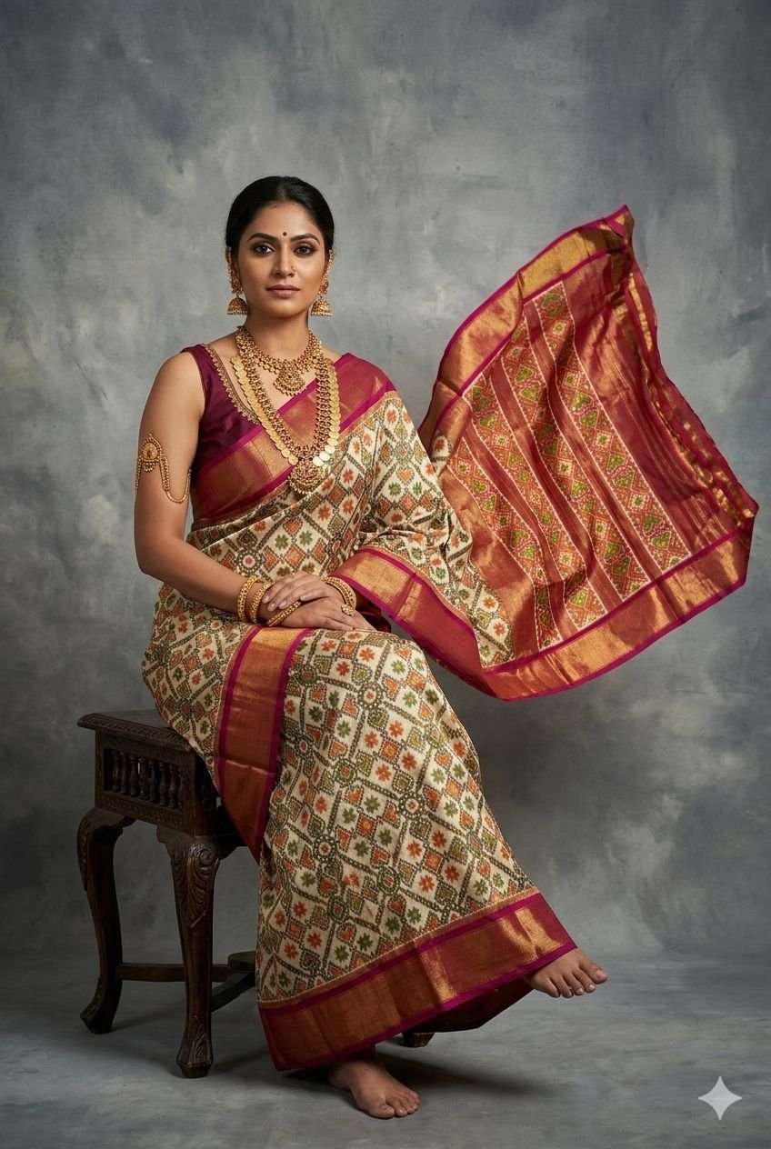 Full tissue designer saree - PUSNY25-FTHSICSCD-15