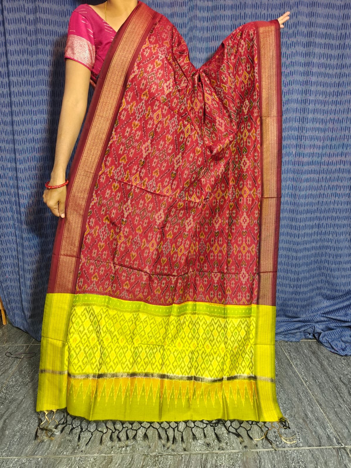 Ikat Dupatta - PGMRL04-ISCDDIXDC-15