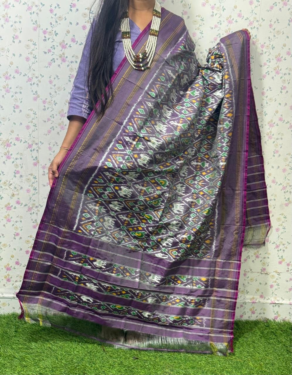 Ikat Dupatta - PSDHG17-ISDPDEZDD-03