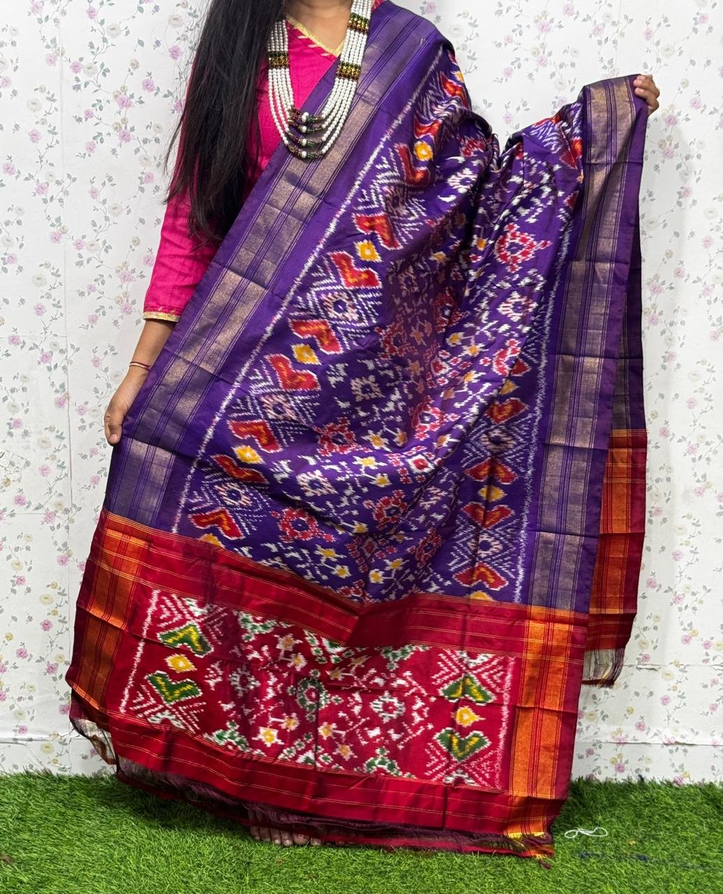 Ikat Dupatta - PSDHL04-ISDPDEZCD-05
