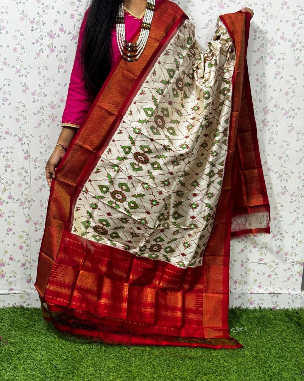 Ikat Dupatta - PSDHL04-ISDPDEZCD-07