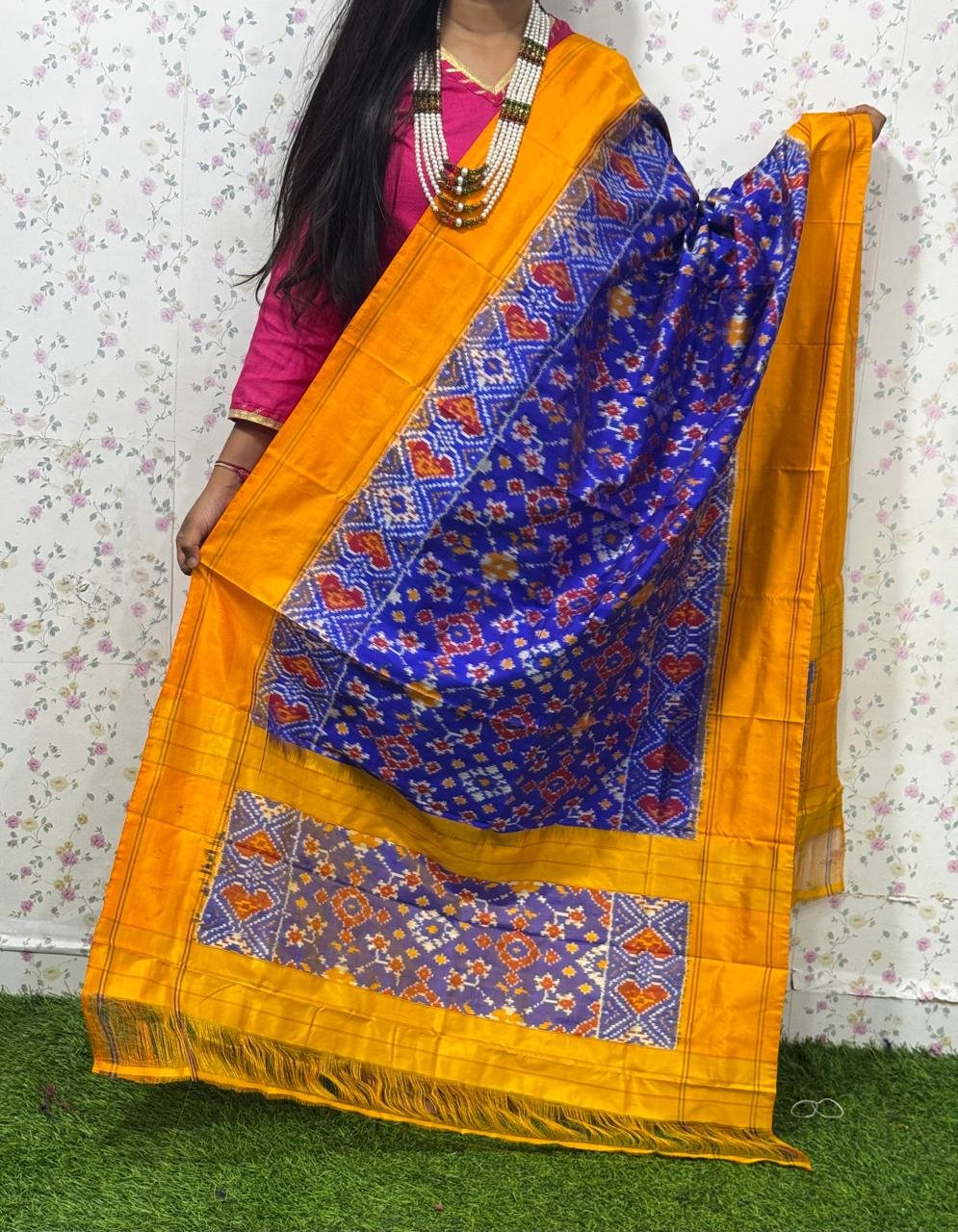 Ikat Dupatta - PSDHL04-ISDPDEZCD-08