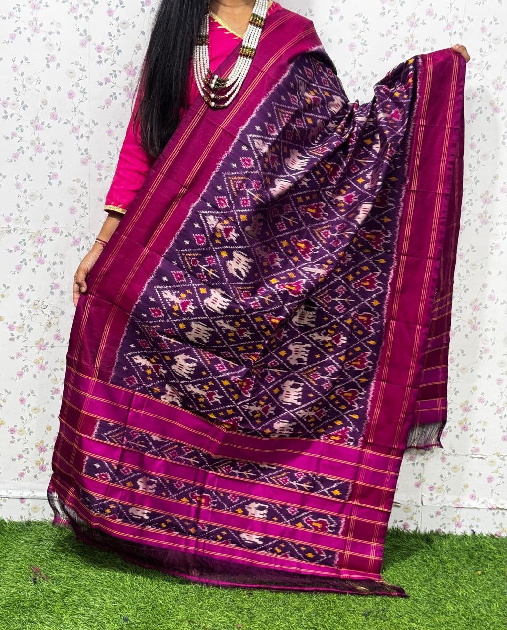 Ikat Dupatta - PSDHL04-ISDPDEZCD-12