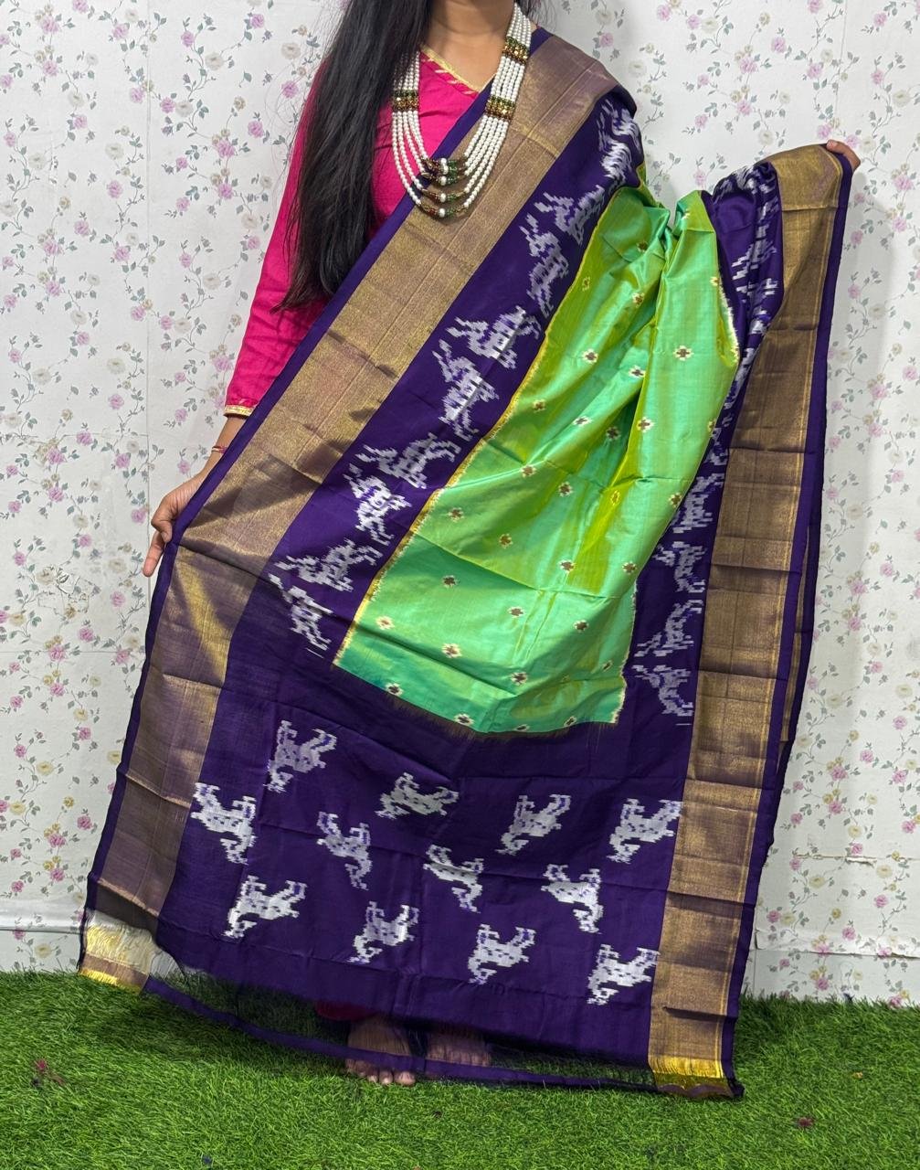 Ikat Dupatta - PSDHL04-ISDPDEZCD-19