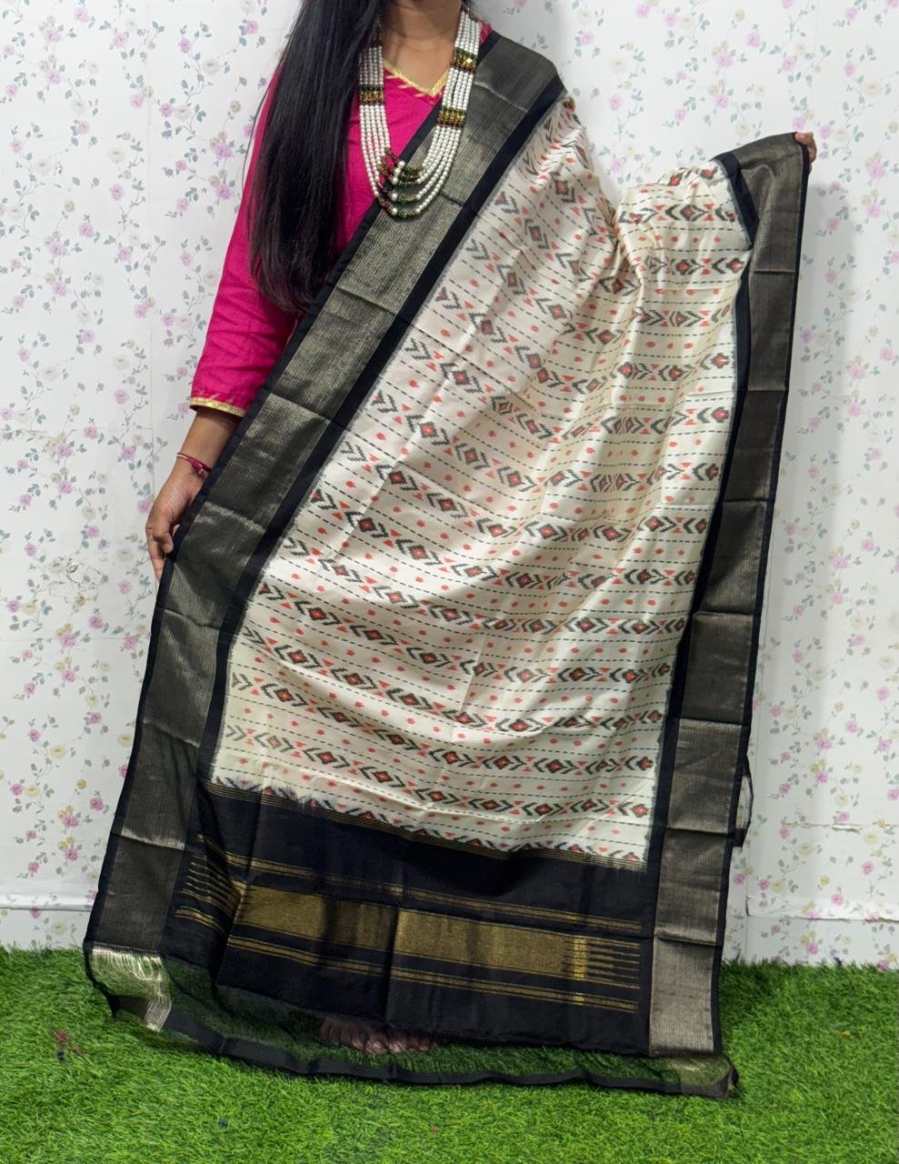 Ikat Dupatta - PSDHL04-ISDPDEZCD-24