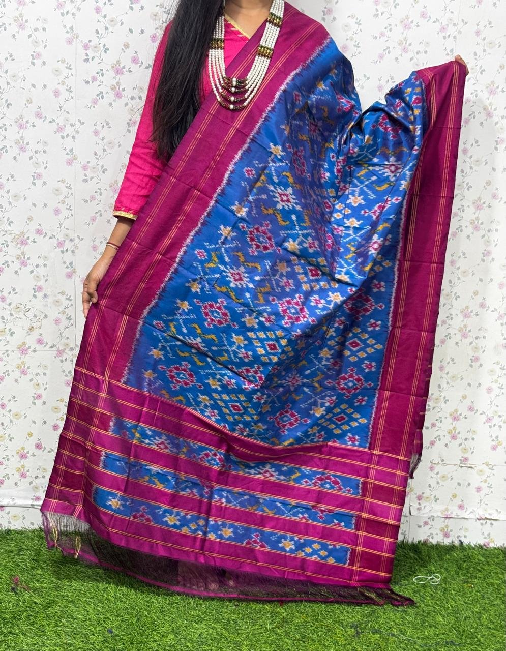 Ikat Dupatta - PSDHL04-ISDPDEZCD-33