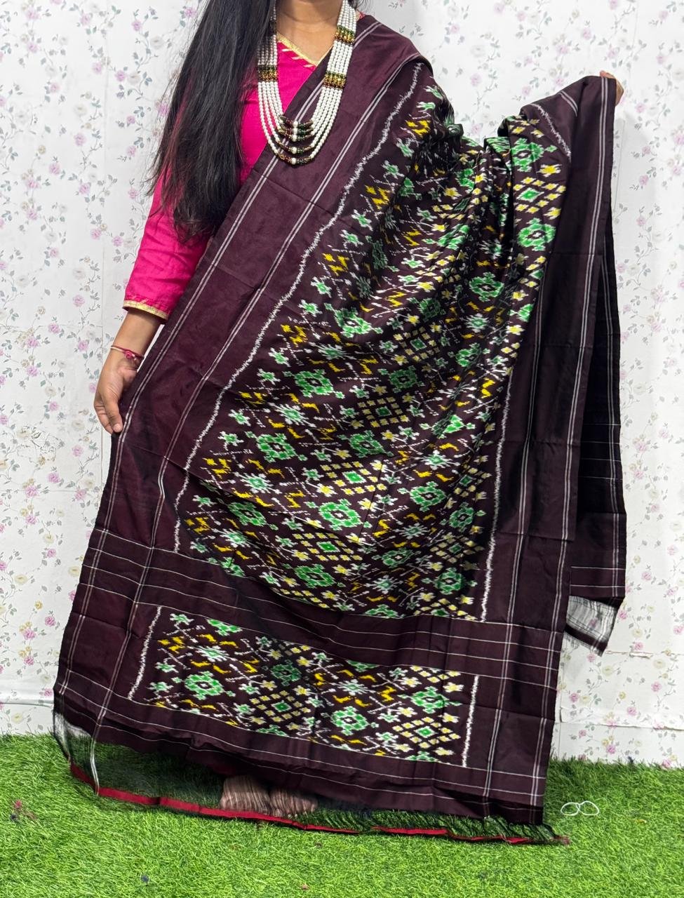 Ikat Dupatta - PSDHL04-ISDPDEZCD-36