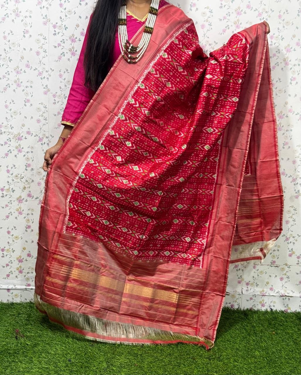 Ikat Dupatta - PSDHL04-ISDPDEZCD-38