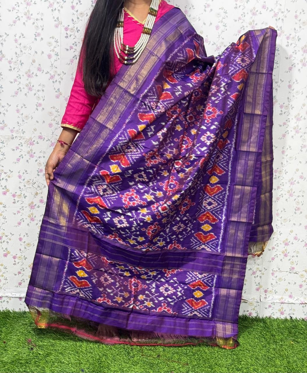 Ikat Dupatta - PSDHL04-ISDPDEZCD-41