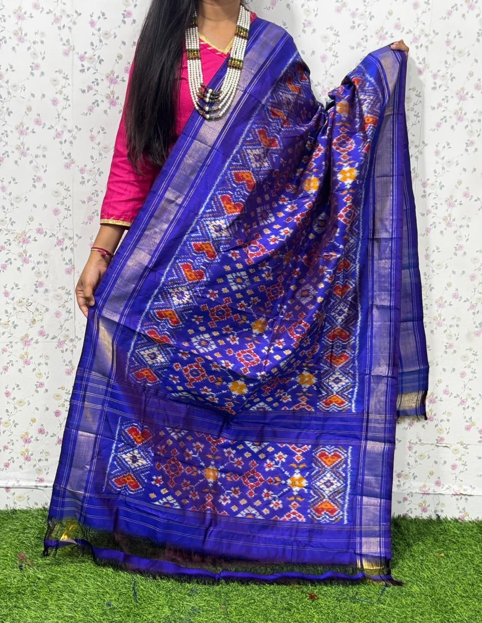 Ikat Dupatta - PSDHL04-ISDPDEZCD-43