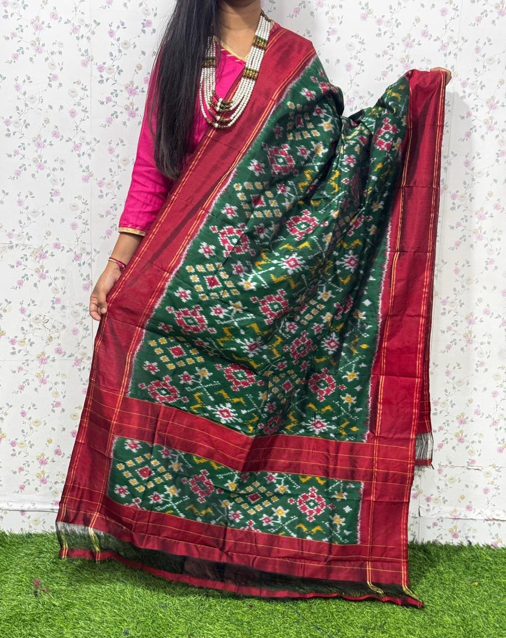 Ikat Dupatta - PSDHL04-ISDPDEZCD-47