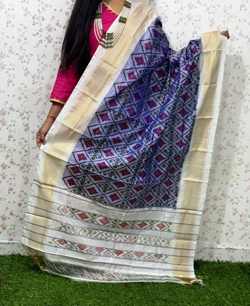 Ikat Dupatta - PSDHL04-ISDPDEZCD-51