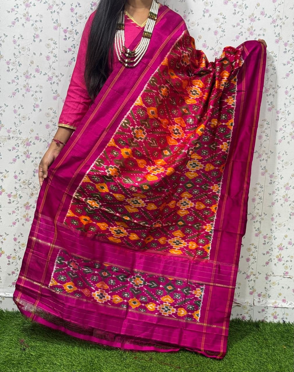Ikat Dupatta - PSDHL04-ISDPDEZCD-52
