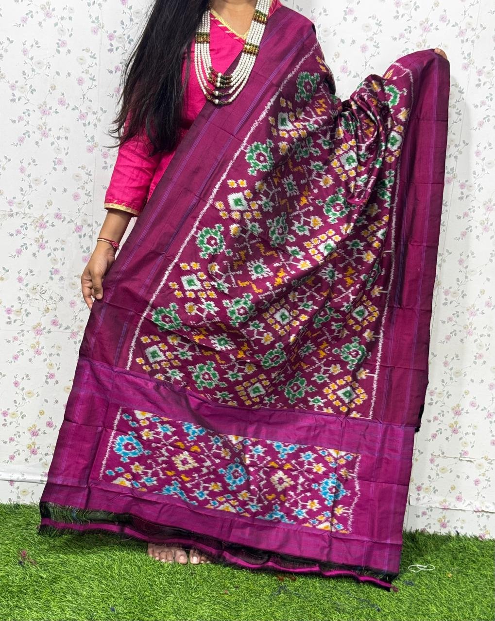 Ikat Dupatta - PSDHL04-ISDPDEZCD-54