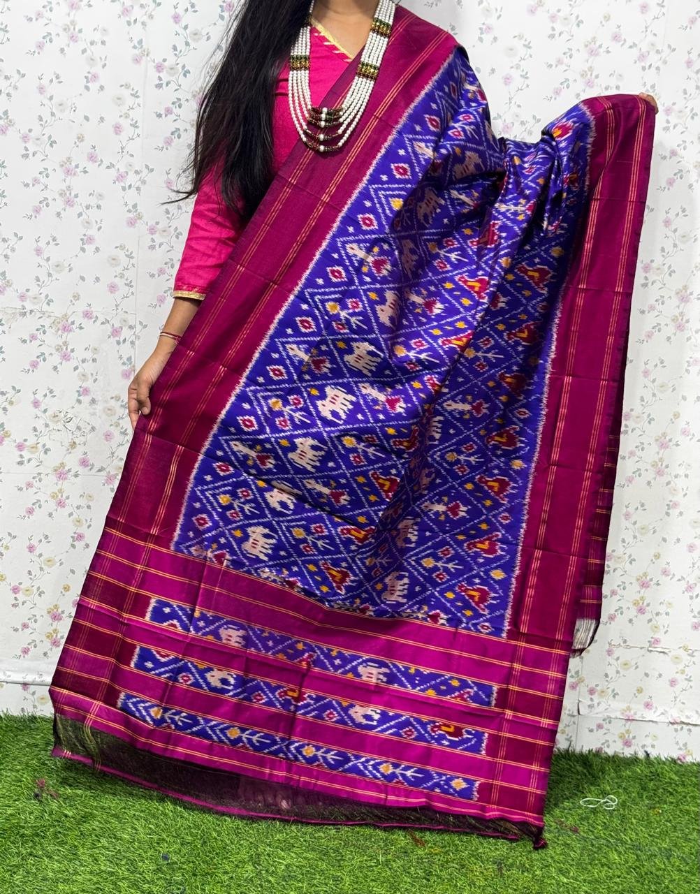 Ikat Dupatta - PSDHL04-ISDPDEZCD-55