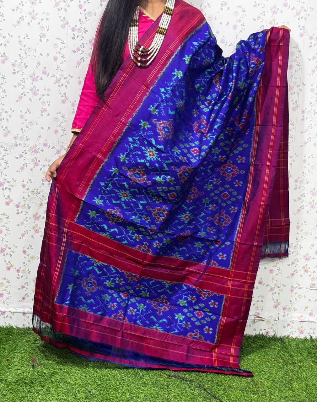 Ikat Dupatta - PSDHL04-ISDPDEZCD-57