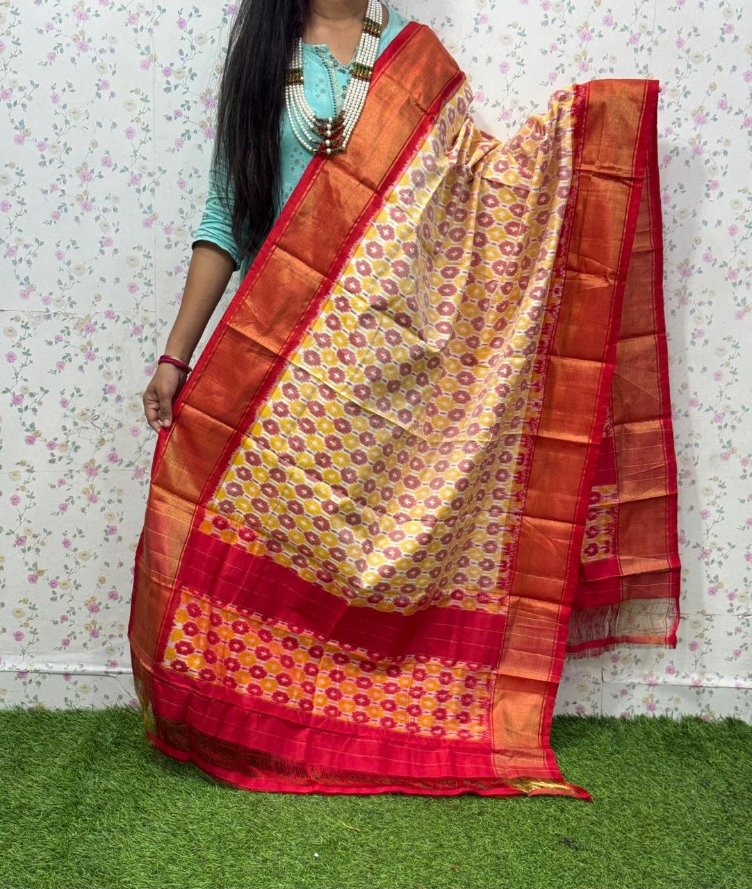 Ikat Dupatta - PSDHL04-ISDPDEZCD-66