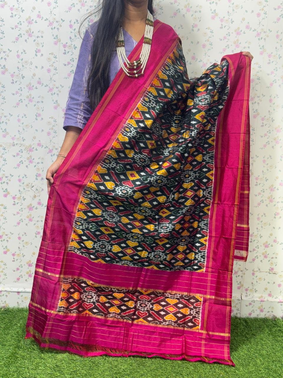 Ikat Dupatta - PSDHL21-ISDPDEZCD-38