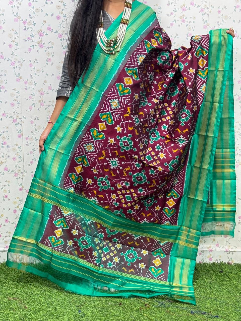 Ikat Dupatta - PSDHL21-ISDPDEZCD-43
