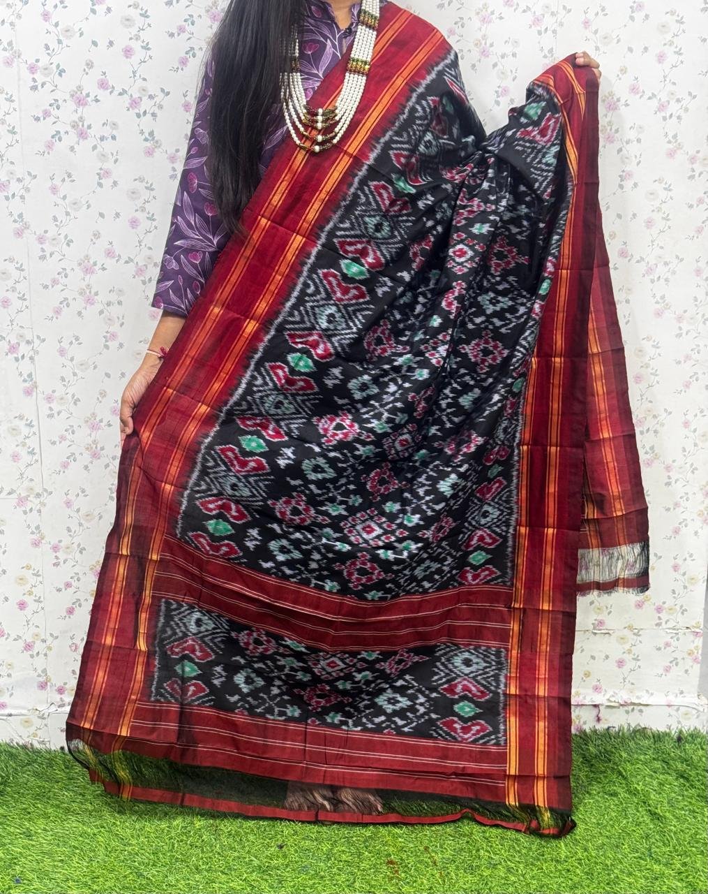Ikat Dupatta - PSDHL27-ISDPDEZDD-07