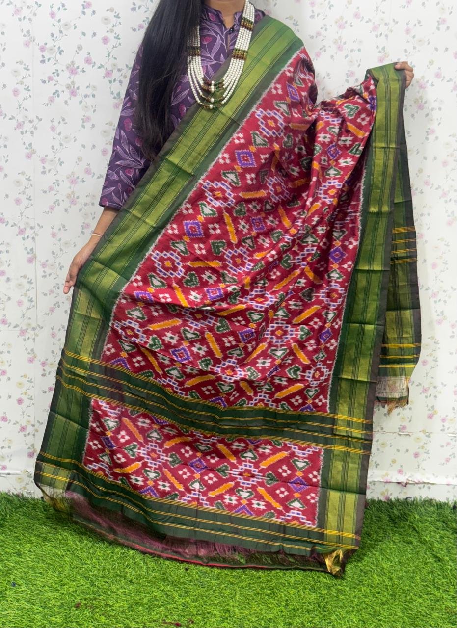 Ikat Dupatta - PSDHL27-ISDPDEZDD-10