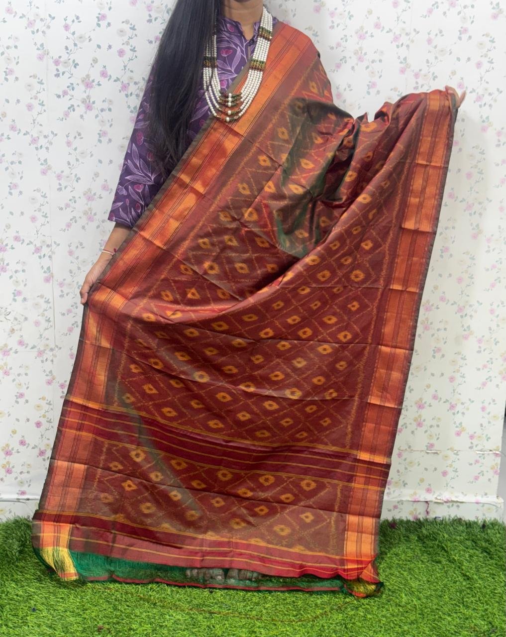 Ikat Dupatta - PSDHL27-ISDPDEZDD-16