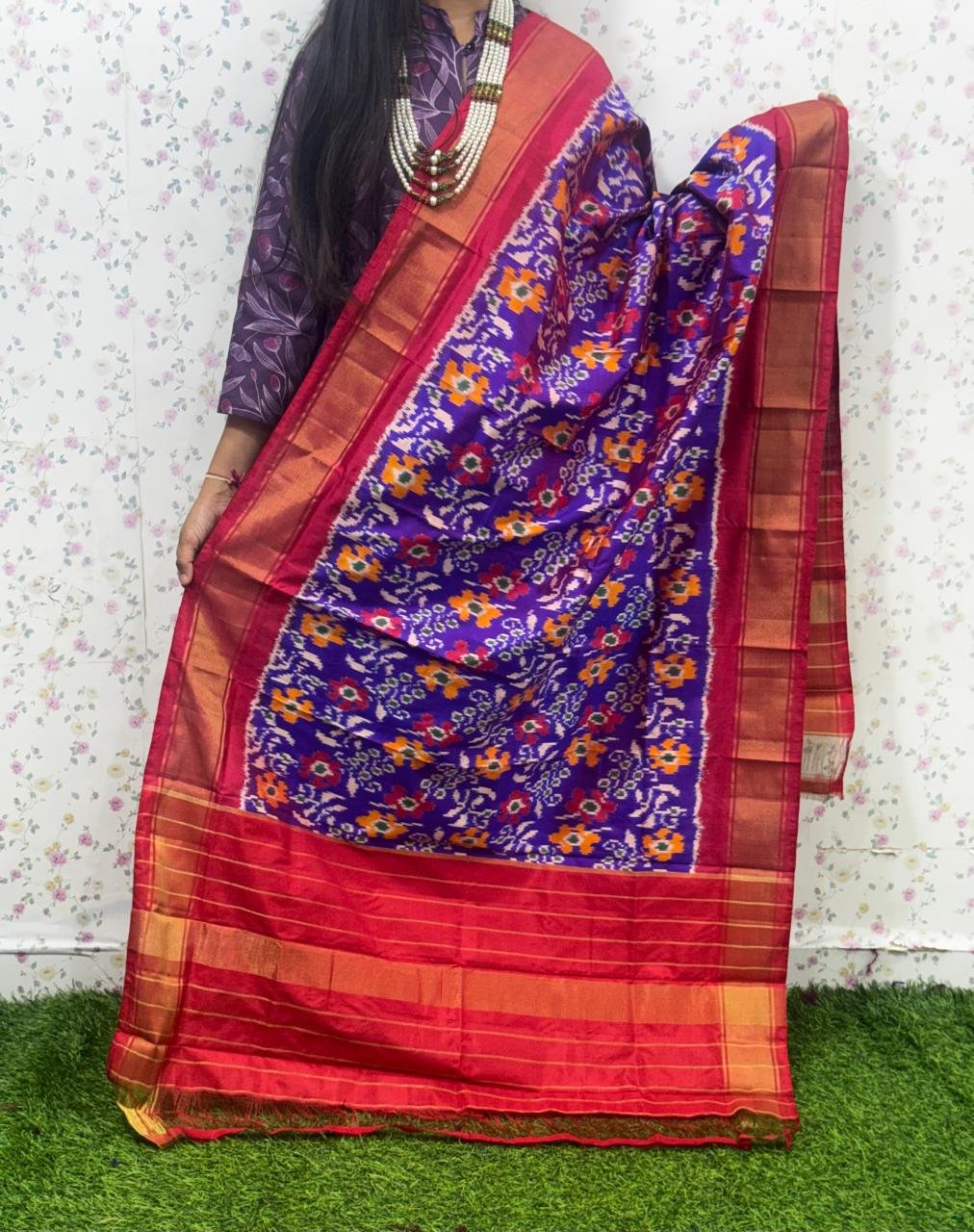 Ikat Dupatta - PSDHL27-ISDPDEZDD-22