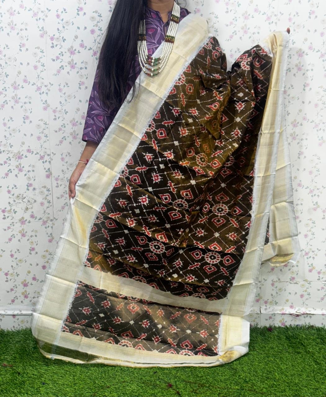 Ikat Dupatta - PSDHL27-ISDPDEZDD-32