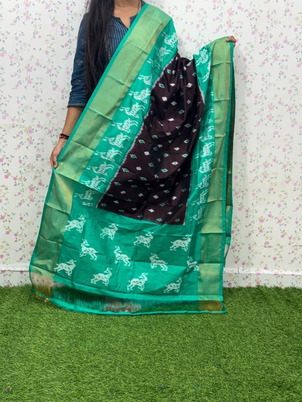 Ikat Dupatta - PSDHL31-ISDPDEZDD-06