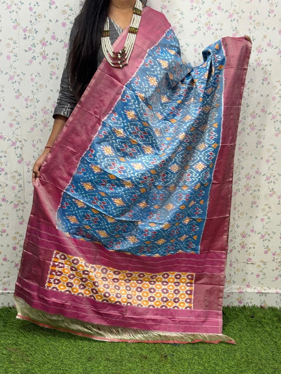 Ikat Dupatta - PSDHL31-ISDPDEZDD-10